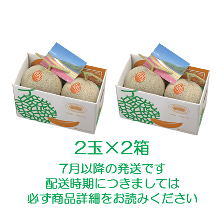 富良野メロン2玉×2箱
